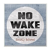 The Stupell Home Decor Collection No Wake Zone Beach Plank Wall Plaque Art, 12 x 0.5 x 12, Multi-Color