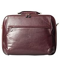 Maxwell Scott - Mens Luxury Large Leather Laptop Briefcase for Up To 17