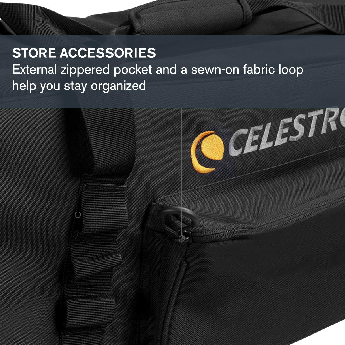 Celestron – 34” Tripod Bag – Storage & Carrying Case for Tripod & Accessories – Durable 900 denier construction – Thick foam walls – Internal straps to secure tripod – Padded arm strap for easy carry