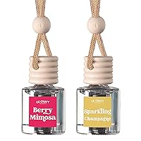 CE Craft Berry Mimosa + Champagne Car Air Hanging Fragrance Oil Diffuser, Car Air Freshener Diffuser for Essential Oils, Scents Fragrance Aromatherapy Automobile Diffuser 2 Pack