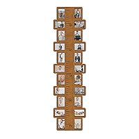 Wooden Growth Chart for Kids with Picture Frames Track Your Child's Height IN or CM Height Measure Nursery or Kids Room Decor 3 Colors Available (Pine)