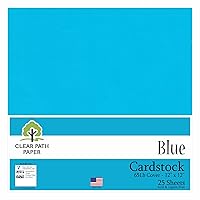 Blue Cardstock - 12 x 12 inch - 65Lb Cover - 25 Sheets