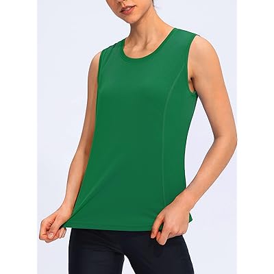 YYV Women's Workout Tank Tops Lightweight Sleeveless Shirts for Women Loose  Fit Tops for Athletic Running Tennis Yoga Yellow Green Medium