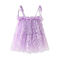 Toddler Girls Sleeveless Snowflake Paillette Princess Dress Dance Party Dresses Clothes Dress Overalls for Toddler