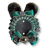 G.triGer GN Green Rosette with Rabbit Ears for Can Badges 57mm
