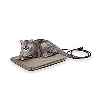 K&H Pet Products Lectro-Soft Outdoor Heated Pet Bed for Outdoor Cat House for Winter Insulated Waterproof, Chew Resistant Cord, Electric, Thermostatically Controlled, Orthopedic - Tan Small 18