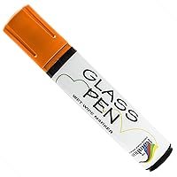 Glass Pen Window Marker: Liquid Chalk Markers for Glass, Car Marker or Mirror Pen with Washable Paint - Car Windows, Storefront Window, Wedding, Parade, Party & Holiday Decorations (Orange, Jumbo Tip)