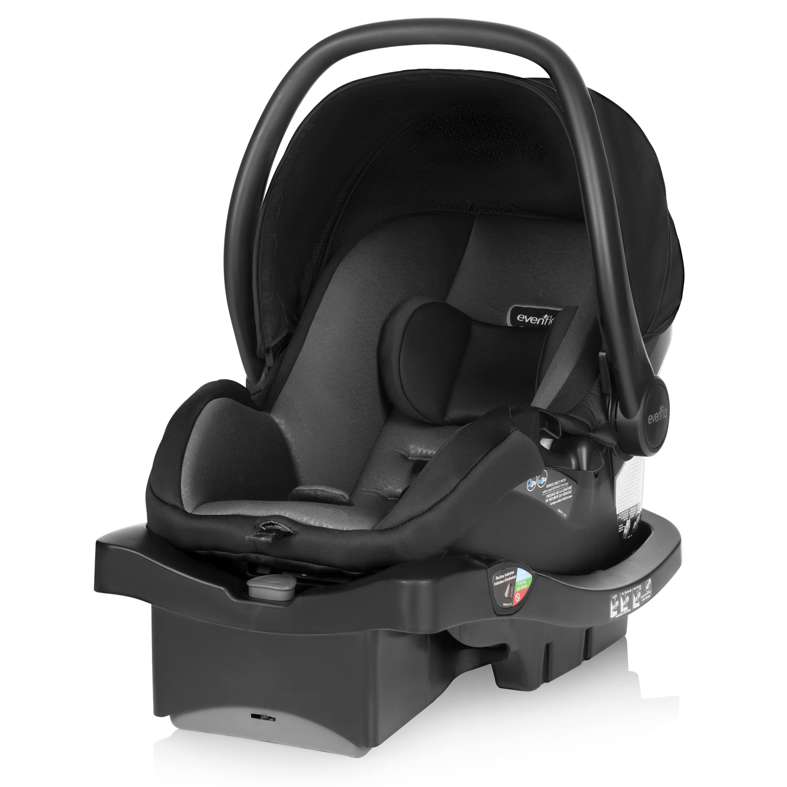 Evenflo LiteMax 35 Infant Car Seat, Lightweight, Extended Use, Belt Lock-Off, Ergonomic Handle