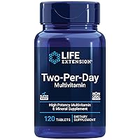 Life Extension Super Bio-Curcumin and Two-Per-Day 120 Tablet Multivitamin Bundle - 60 Vegetarian Capsules