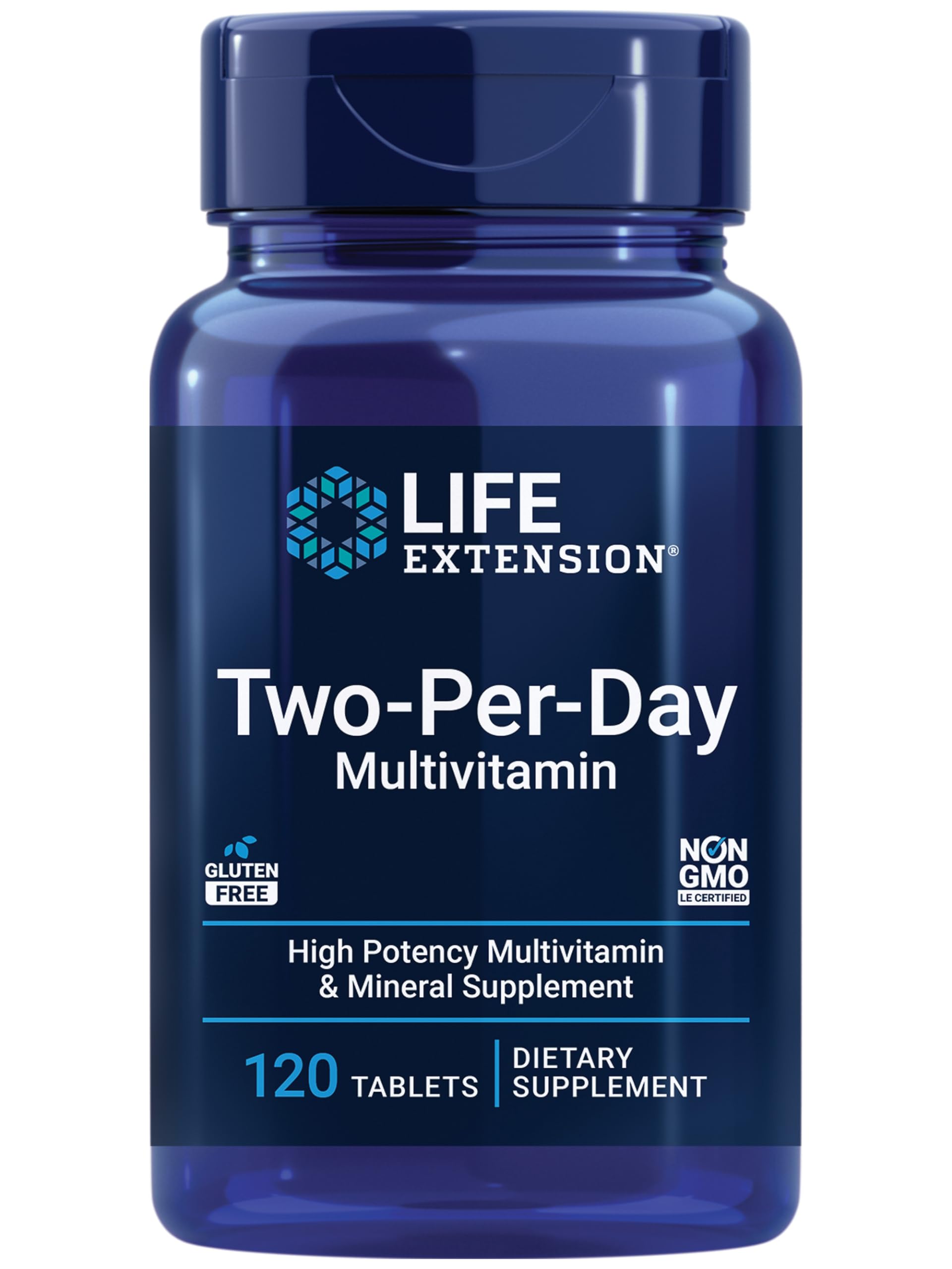 Life Extension Two-Per-Day High Potency Multi-Vitamin & Mineral Supplement & Magnesium Caps, 500 mg, Magnesium Oxide, Citrate, Succinate