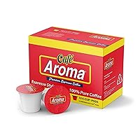 Café Aroma Espresso Single-Serve Pods, Coffee K-Cups, Compatible With Keurig, Authentic Cuban Coffee, Espresso Coffee K-Cups, 1-Pack (10 Count)
