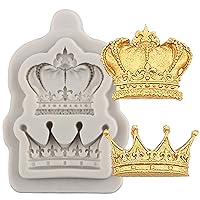 Crown Fondant Molds 3D Crown Chocolate Cake Decorating Silicone Molds For Cupcake Topper Candy Gum Paste Polymer Clay Set Of 1