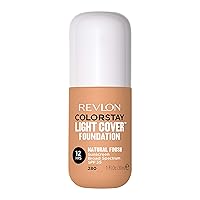 Revlon ColorStay Light Cover Liquid Foundation, Hydrating Longwear Weightless Makeup with SPF 35, Light-Medium Coverage for Blemish, Dark Spots & Uneven Skin Texture, 280 Tawny, 1 fl. oz.