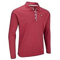 Mens Urban Long Sleeve Wicking Breathable Golf Polo Shirt