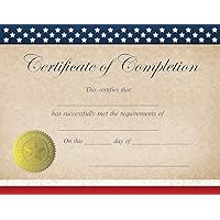 Great Papers! Patriotic Completion Certificate, 25 Count, 8.5