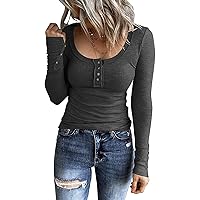 Long Sleeve Shirts for Women Basic Solid Slim Crop Tops New Years Eve Outfit Ladies Cozy Blouses Going Out Tee Y2K Tops
