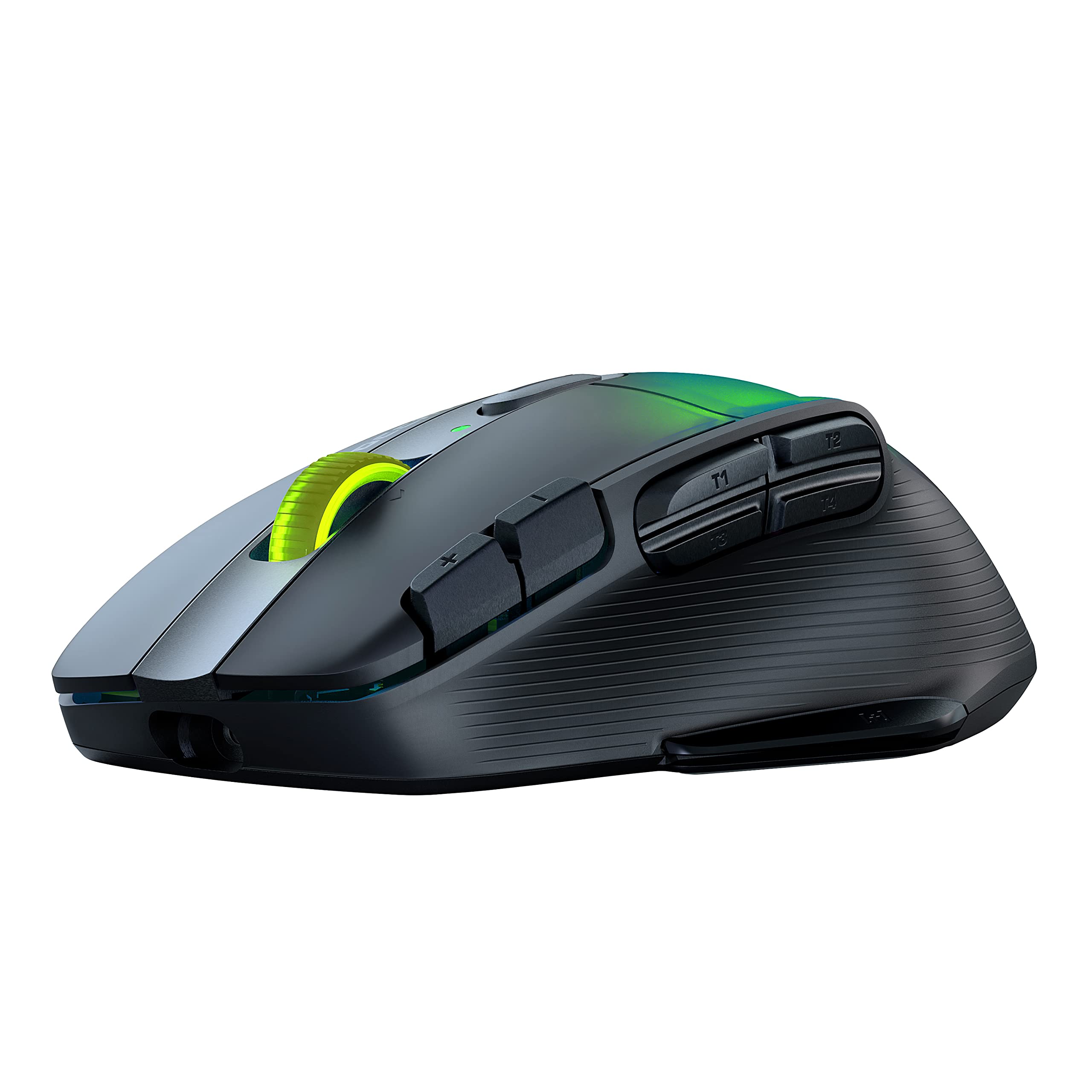 ROCCAT Kone XP Air – Wireless Customizable Ergonomic RGB Gaming Mouse, 19K DPI Optical Sensor, 100-hour Battery & Charging Dock, 29 Programmable Inputs & AIMO RGB Lighting, 4D Wheel – Black