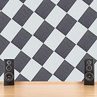 TroyStudio Acoustic Panel Multiple Colors & Sizes 400 X 300 X 12 mm, Gray Soundproofing & Sound Absorbing Panel PACK of 6 Super Dense Thick Polyester Fiber Board 