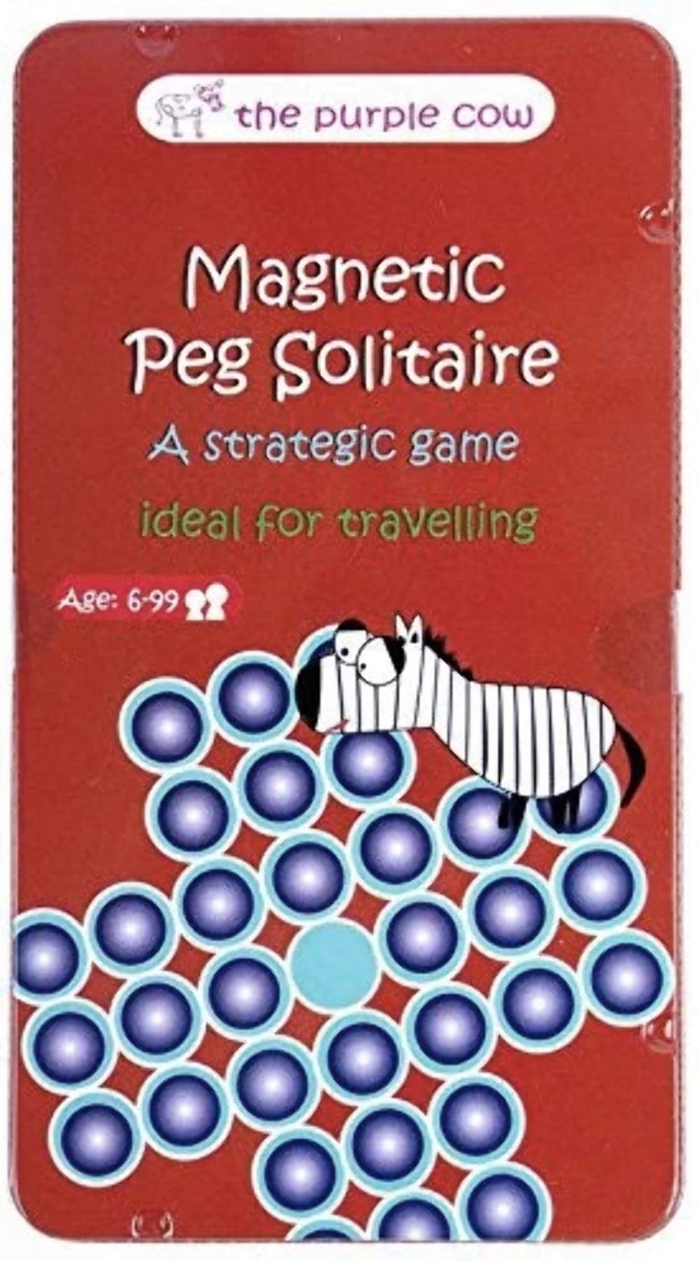 The Purple Cow Magnetic Peg Solitaire Puzzle Game for Kids. Handheld Game. Reduced Screen time! Big TIME !.