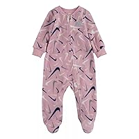 Nike Baby Boy's Scribble Microfiber Footed Coverall (Infant) Pink 6 Months