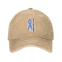 Prostate Cancer Awareness Hat Unisex Retro Cotton Cowboy Baseball Cap Adjustable Metal Buckle
