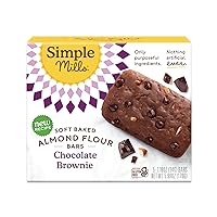 Almond Flour Snack Bars (Chocolate Brownie) with Organic Coconut Oil, Chia Seeds, Sunflower Seeds, and Flax Seeds, 6oz, 1 Count