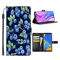 Wallet Case for iPhone 15 14 12 13 11 7 8 6s 6 Pro Max Plus Mini XR X XS Max SE Designer Blueberries bb-AB3 Kickstand Card Slots Protective Multifunction