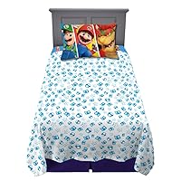 Franco The Super Mario Bros. Movie Kids Bedding Super Soft Microfiber Sheet Set, Twin, (Officially Licensed Product)