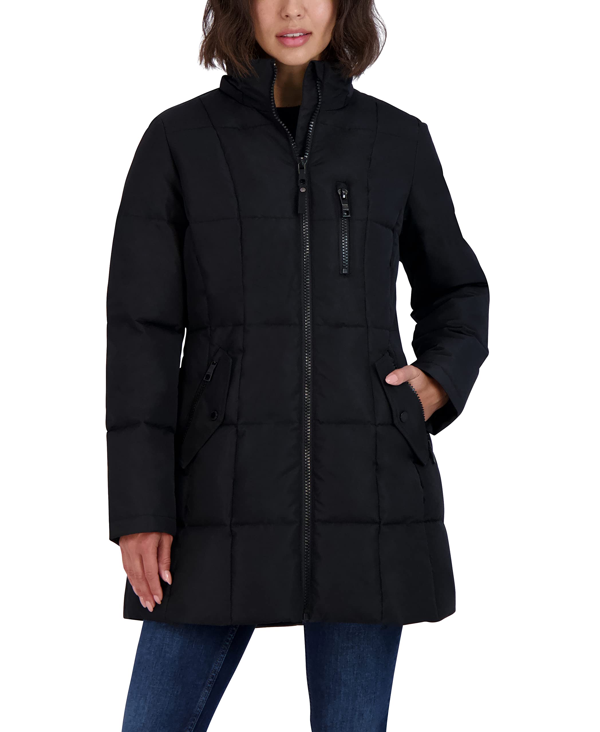 Nautica Women's Heavyweight Puffer Jacket with Faux Fur Lined Hood