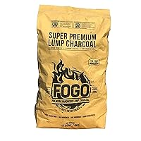 FOGO Super Premium Oak Restaurant Quality All-Natural Large Sized Hardwood Lump Charcoal for Grilling and Smoking, 17.6 Pound Bag