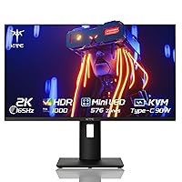 27-Inch Gaming Monitor 2K 1440P 165Hz/144Hz 1ms Mini LED Computer Monitor, HDR1000, 576 Dimming Zones, Eyecare, Advanced Ergonomics, HDMI and DP for Esports, Mountable, PC Monitor, M27T20