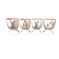 Rae Dunn Pottery Easter Holiday Collection Bunny Rabbit Ceramic Egg Cup Holders