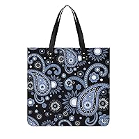 Serenity Paisley PU Leather Tote Bag Top Handle Satchel Handbags Shoulder Bags for Women Men