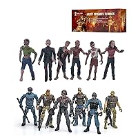 LIVELYOU Army Men and Zombie Action Figure Toys Realistic Battle Scene Playset Collections Decoration for Boys Adults Kids (12PCS)