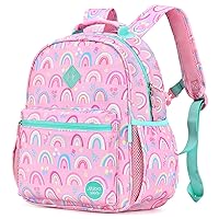 mibasies Kids Backpack for Girls, Kindergarten Backpack School Bag for Toddler Girls Age 5-8, Rainbow