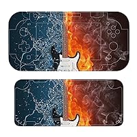 Electric Guitar in Fire and Water Funny Sticker for Switch Console and Switch Lite Decal Full Set Wrap Protective Cover