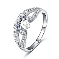 Love Design Heart Romantic Silver Color promise rings