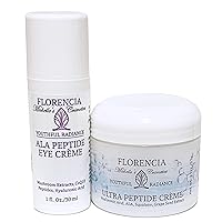 Essential Peptides & Hyaluronic Acid Bundle to Minimize Wrinkles, Fine Lines, Deeply Hydrate, Nourish & Firm. Daily ALA Peptide Eye Cream & Face Ultra Peptide Moisturizer.