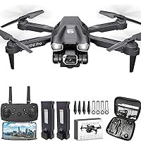 Drone with Camera for Adults, 1080P HD Mini FPV Drones for Kids Beginners, Foldable RC Quadcopter Toys Gifts for Boys Girls with Altitude Hold, 3D Flip, 3 Speeds, Headless Mode, Carrying Case