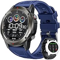 Smart Watch for Men with Call Function: IP68 Waterproof Fitness Watch Pedometer Heart Rate Sleep Monitor Activity Trackers Make/Answer Calls 1.42 Inch Mens Sports Watch for iPhone Android