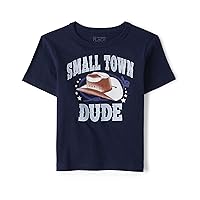 The Children's Place baby boys Small Town Dude Graphic Short Sleeve Tee
