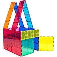 PicassoTiles 12pc Large Stabilizer 4pc + Large Stabilizer Base Kids Toy Magnetic Building Blocks Magnet Tiles Supersized Jumbo XL Plate Foundation Education Construction Kit Engineering STEM Children