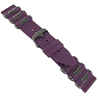 24mm Milano WB Trendy Silicone Waterproof Purple Dark Grey Tone Insert Watch Band