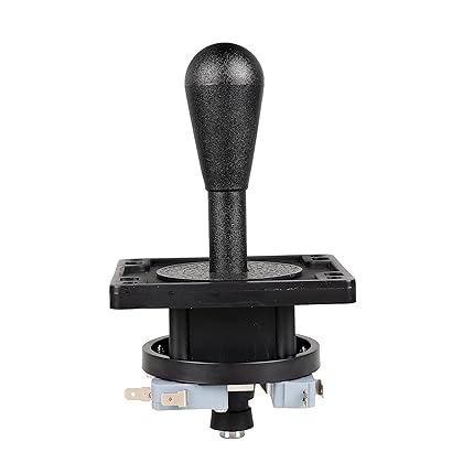 American Style Arcade Competition 2Pin Joystick BLACK Switchable From 8 Ways Operation, Elliptical Black Handle, Precision 8-Way 187