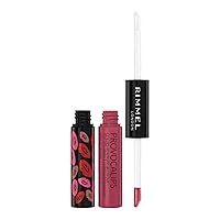 Rimmel London Provocalips 16hr Kiss-Proof Lip Color - Two-Step Liquid Lipstick to Lock in Color and Shine - 005 Just Teasing, .14 fl.oz.
