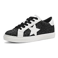 PARTY Women's Fashion Star Sneaker Lace Up Low Top Comfortable Cushioned Walking Shoes