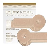 Epi-Derm Areopexy Silicone Scar Sheets for Breast Augmentation, Professional Scar Patches in Lollipop Configuration, Ideal for Lejour Technique, Cut-to-Size, Pair - 5 Pairs, Natural