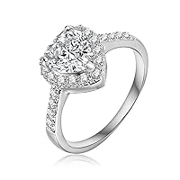 Deal Loving Heart Gold/Silver Color Micro Inlay cubic zirconia engagement rings fashion rings