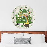 Truck Gnomes Gold Pot Coins Shamrock Cloverss Wall Decals Peel and Stick St. Patrick's Day Inspirational Wall Decals Quotes Peel and Stick for for Bedroom Living Room 22 Inch