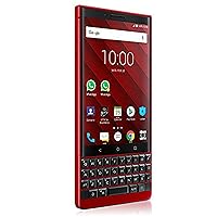 BlackBerry KEY2 Dual-SIM 128GB BBF100-6 (GSM Only, No CDMA) Factory Unlocked 4G/LTE Smartphone - International Version (Atomic Red Edition, QWERTY Keypad)